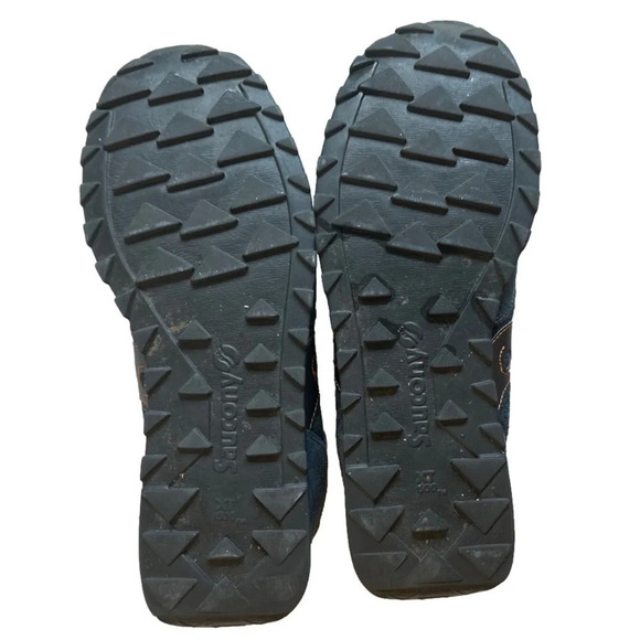 Saucony Jazz Low Pro Sneakers Suede Navy Blue & Orange Mens size 13 - Picture 4 of 8